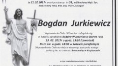 Zmarł Bogdan Jurkiewicz. Żył 51 lat.