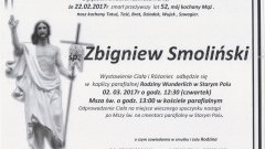 Zmarł Zbigniew Smoliński. Żył 52 lata.