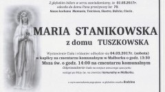 Zmarła Maria Stanikowska. Żyła 70 lat.