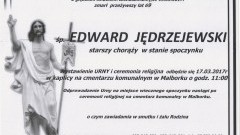 Zmarł Edward Jędrzejewski. Żył 69 lat.