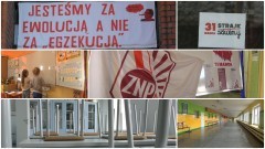 "Jesteśmy za ewolucją nie egzekucją" Protest nauczycieli w Malborku – 31.03.2017