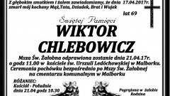 Zmarł Wiktor Chlebowicz. Żył 69 lat.