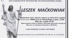 Zmarł Leszek Maćkowiak. Żył 64 lata.