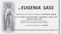 Zmarła Eugenia Sass. Żyła 86 lat.