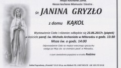 Zmarła Janina Gryzło. Żyła 56 lat.