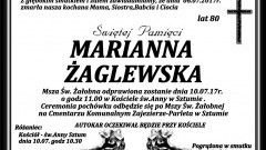 Zmarła Marianna Żaglewska. Żyła 80 lat