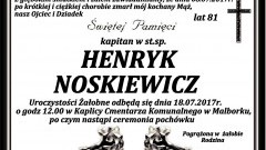 Zmarł Henryk Noskiewicz. Żył 81 lat.