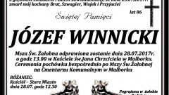 Zmarł Józef Winnicki. Żył 86 lat.