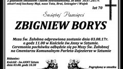 Zmarł Zbigniew Borys. Żył 70 lat.