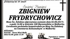 Zmarł Zbigniew Frydrychowicz. Żył 69 lat.