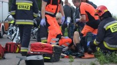 Cyganka, motocykl zderzył się z samochodem, motocyklista poszkodowany&#8230;