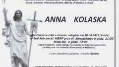 Zmarła Anna Kolaska. Żyła 90 lat.