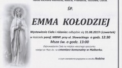 Zmarła Emma Kołodziej. Żyła 89 lat.