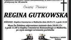 Zmarła Regina Gutkowska. Żyła 88 lat