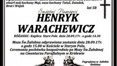 Zmarł Henryk Warachewicz. Żył 58 lat