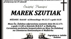 Zmarł Marek Szutiak. Żył 39 lat.