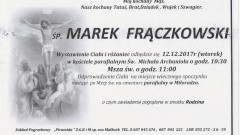 Zmarł Marek Frączkowski. Żył 69 lat.