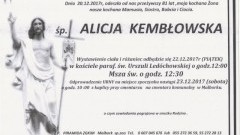 Zmarła Alicja Kembłowska. Żyła 81 lat