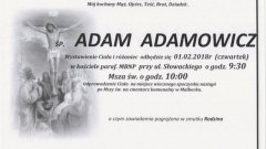 Zmarł Adam Adamowicz. Żył 77 lat.