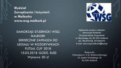 Zapraszamy do udziału w rozgrywkach Futsal Cup 2018 w Malborku - 10.03.2018