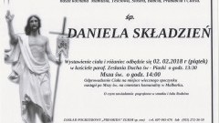 Zmarła Daniela Składzień. Żyła 87 lat.