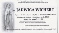 Zmarła Jadwiga Wichert. Żyła 63 lat.