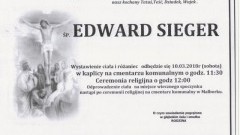 Zmarł Edward Sieger. Żył 82 lata.