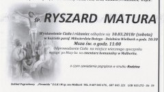 Zmarł Ryszard Matura. Żył 76 lat.