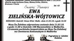 Zmarła Ewa Zielińska- Wójtowicz. Żyła 43 lata.