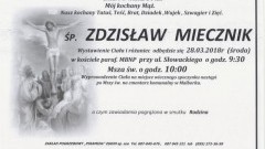 Zmarł Zdzisław Miecznik. Żył 54 lata