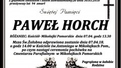 Zmarł Paweł Horch. Żył 94 lata.