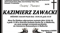 Zmarł Kazimierz Zawacki. Żył 86 lat.