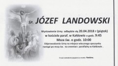 Zmarł Józef Landowski. Żył 67 lat. 