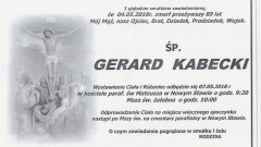 Zmarł Gerard Kabecki. Żył 89 lat.