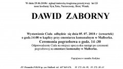 Zmarł Dawid Zaborny. Żył 23 lata.