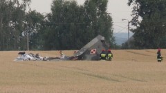 Materiał wideo z miejsca katastrofy. MiG- 29 z malborskiej bazy rozbił się pod Pasłękiem. Pilot nie przeżył wypadku. 