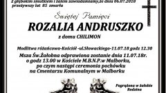 Zmarła Rozalia Andruszko. Żyła 85 lat