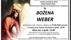 Zmarła Bożena Weber. Żyła 58 lat.