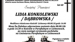 Zmarła Lidia Konkolewski. Żyła 60 lat.