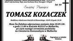 Zmarł Tomasz Kozaczek. Żył 64 lata.