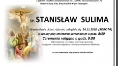 Zmarł Stanisław Sulima. Żył 71 lat.