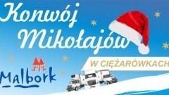 Malbork: Konwój Mikołajów w ciężarówkach