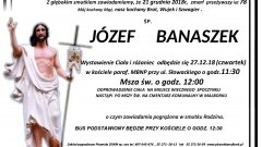 Zmarł Józef Banaszek. Żył 78 lat.