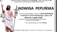 Zmarła Jadwiga Peplińska. Żyła 95 lat.