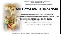 Zmarł Mieczysław Korzański. Żył 89 lat.