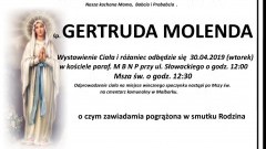 Zmarła Gertruda Molenda. Żyła 90 lat.