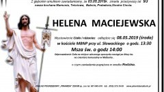 Zmarła Helena Maciejewska. Żyła 93 lata.