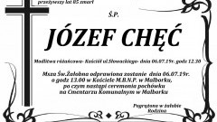 Zmarł Józef Chęć. Żył 85 lat.