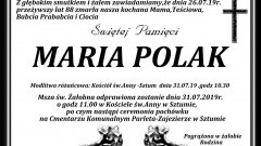 Zmarła Maria Polak. Żyła 88 lat