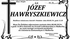 Zmarł Józef Hawryszkiewicz. Żył 70 lat.